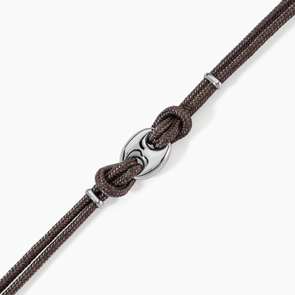 Bracelet Fabrice Acier Blanc - Bracelets cordons Homme | Marc Orian