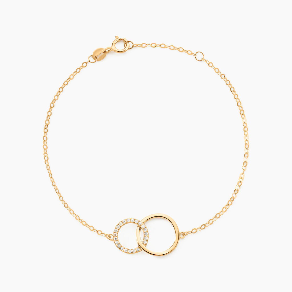 Bracelet Or Jaune Nesrine Oxydes - Bracelets cha&icirc;nes Femme | Marc Orian