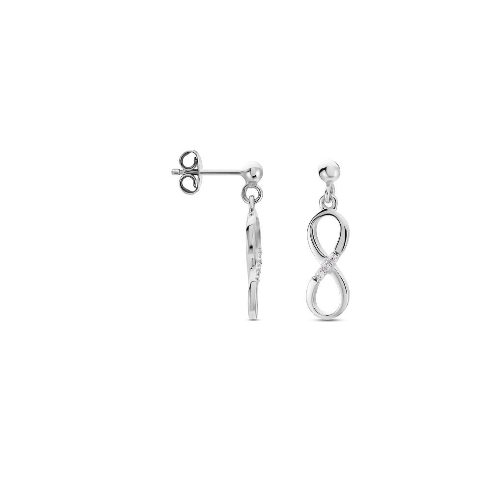 Boucles D'oreilles Pendantes Nohemi Argent Blanc Oxyde De Zirconium - Pendantes Femme | Marc Orian