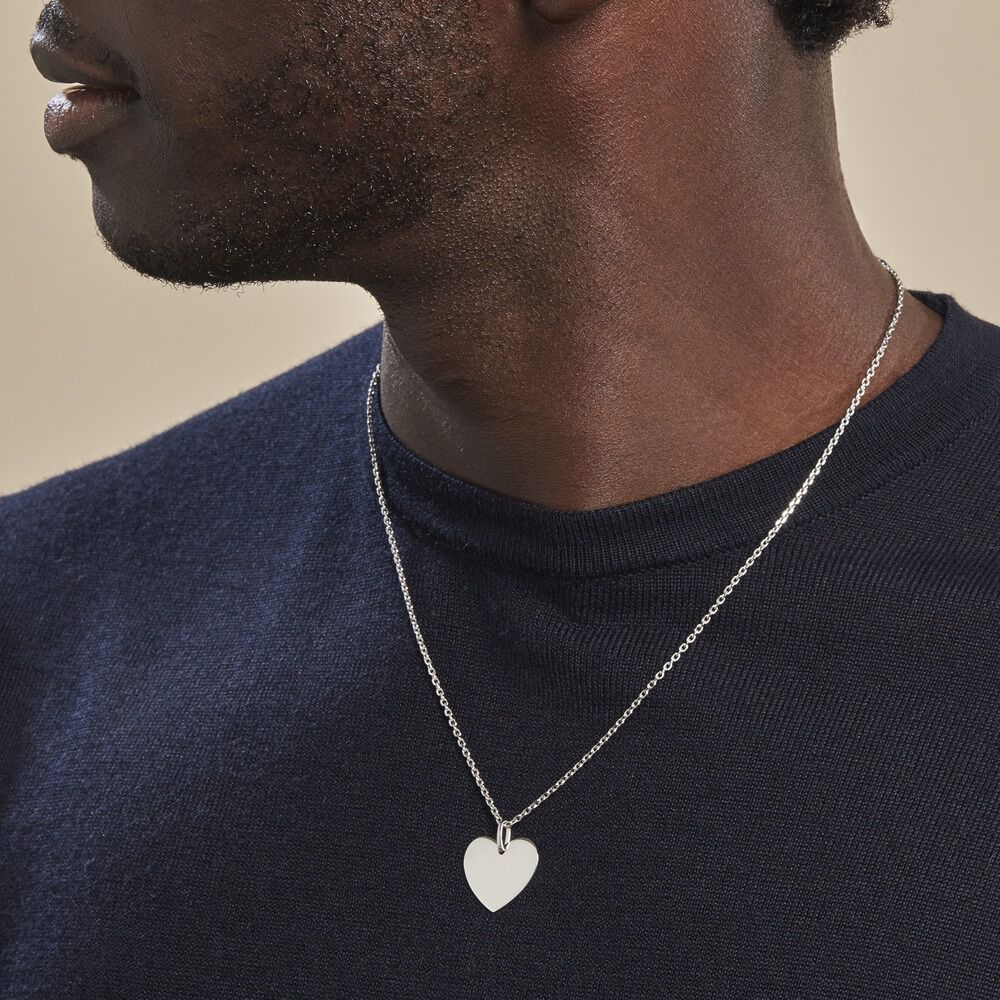Pendentif Eba Argent Blanc - Bijoux personnalisés Unisex | Marc Orian