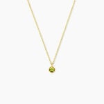 Collier Poem Argent Jaune P&eacute;ridot - Colliers avec pierres Femme | Marc Orian