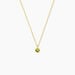 Collier Argent Jaune 925/1000 Cercle P&eacute;ridot Vert Maille Forcat 42+3Cm - Colliers avec pierres Femme | Marc Orian