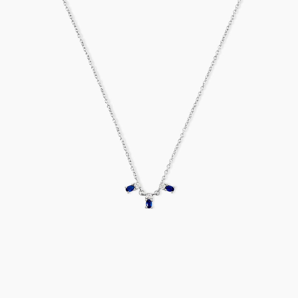 Collier Argent Blanc Augusts Oxydes De Zirconium - Colliers avec pierres Femme | Marc Orian