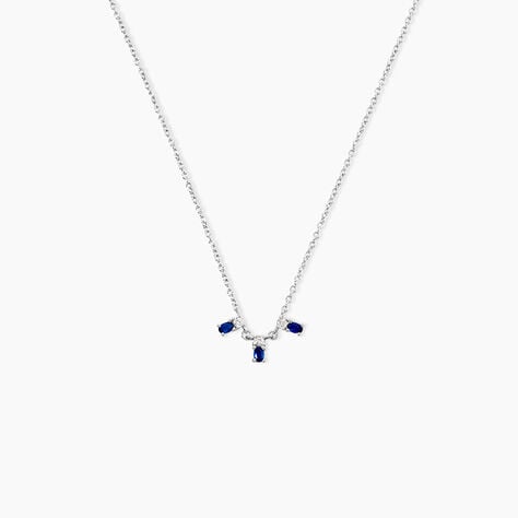 Collier Argent Blanc Augusts Oxydes De Zirconium - Colliers avec pierres Femme | Marc Orian