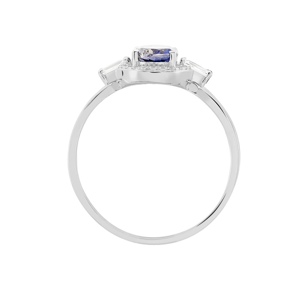 Bague Dally Or Blanc Oxyde De Zirconium Iolite - Solitaires Femme | Marc Orian