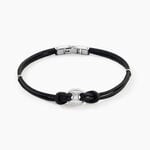 Bracelet Fabrice Acier Blanc - Bracelets cordons Homme | Marc Orian