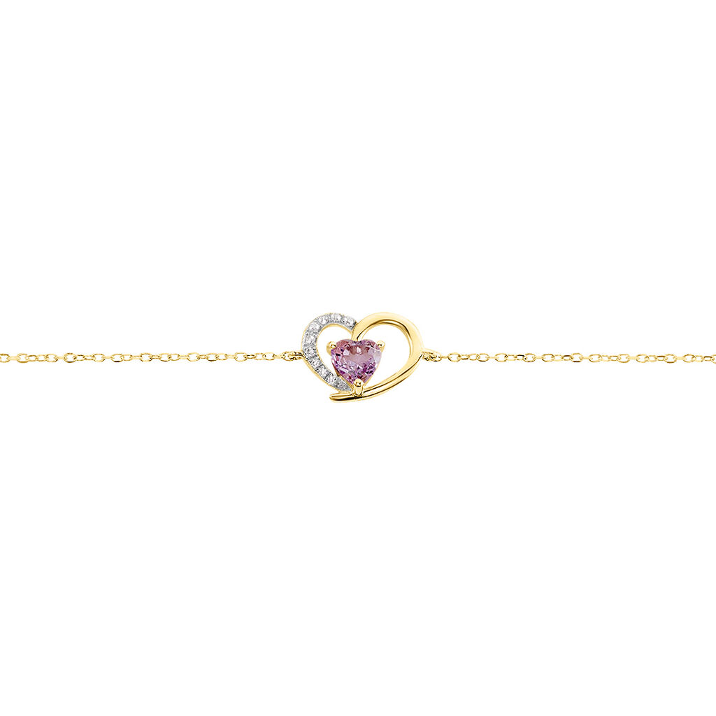 Bracelet Eliana Or Jaune Améthyste Oxyde De Zirconium - Bracelets chaînes Femme | Marc Orian