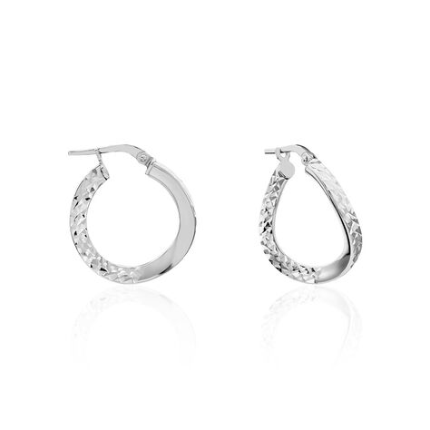 Créoles Moheli Argent Blanc - Créoles Femme | Marc Orian
