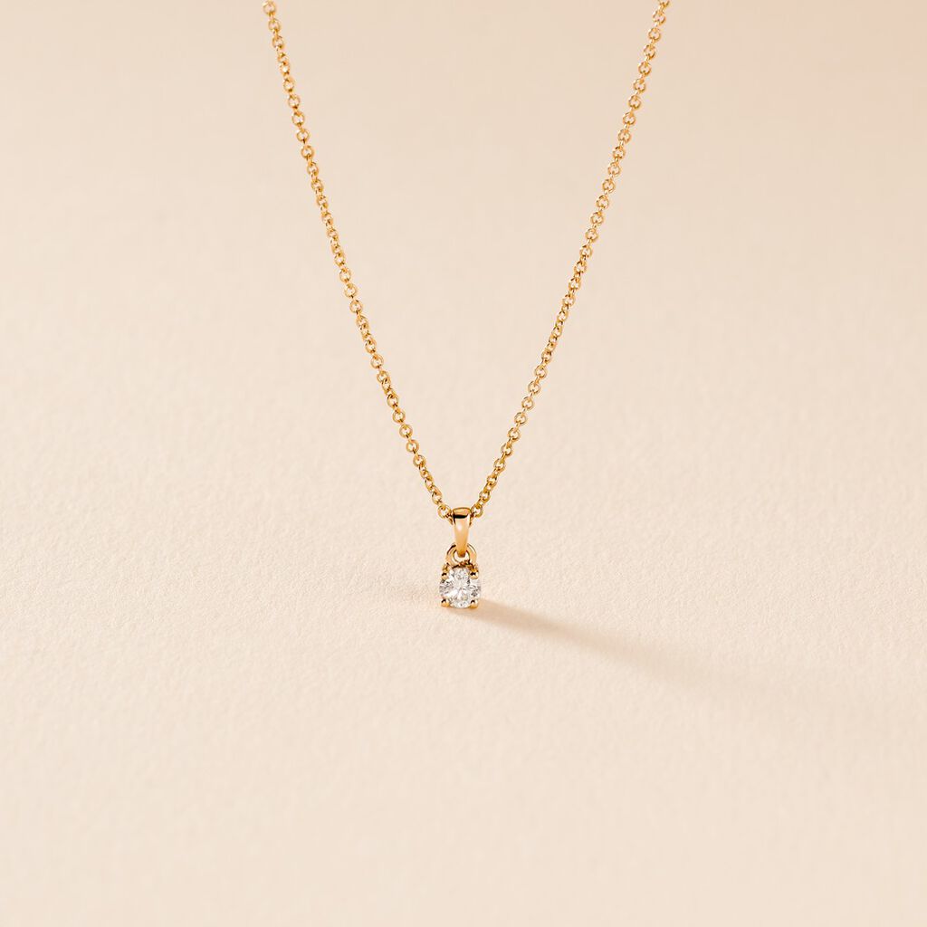 Collier Or Jaune et Diamant, Bijoux Femme, 1011683
