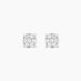 Boucles D'oreilles Puces Charlene Or Blanc Diamant Synthetique - Puces Femme | Marc Orian