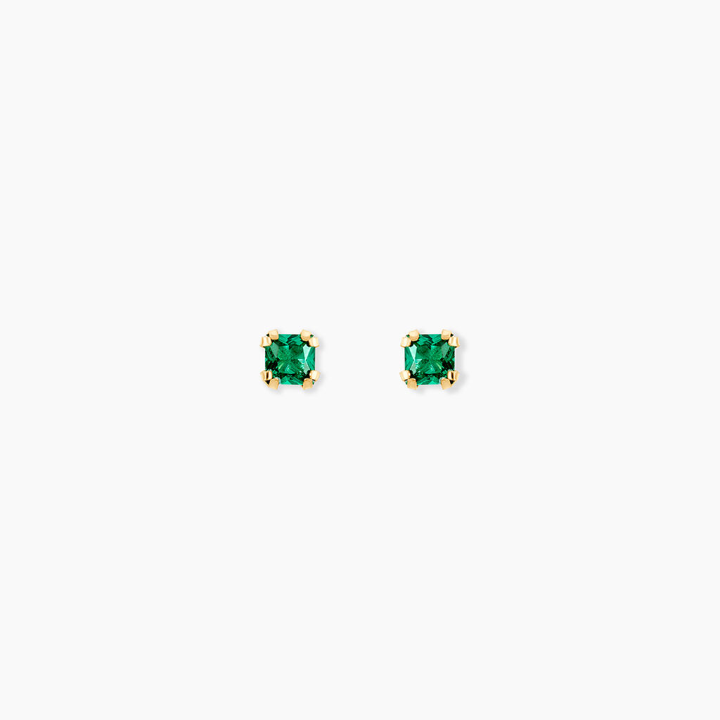 Boucles D'Oreilles Puces Doreen Or Jaune Oxyde De Zirconium - Puces Unisex | Marc Orian