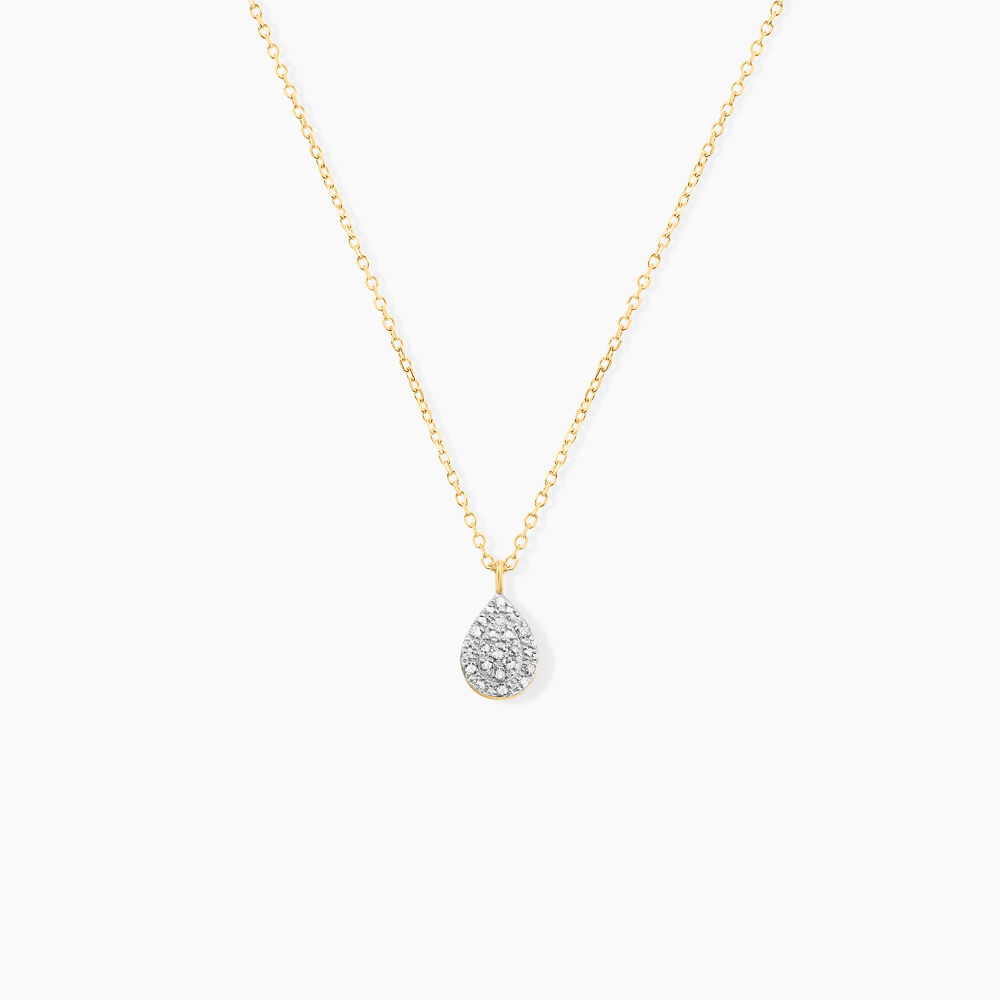 Collier Pear C Or Jaune Diamant - Colliers avec pierres Femme | Marc Orian