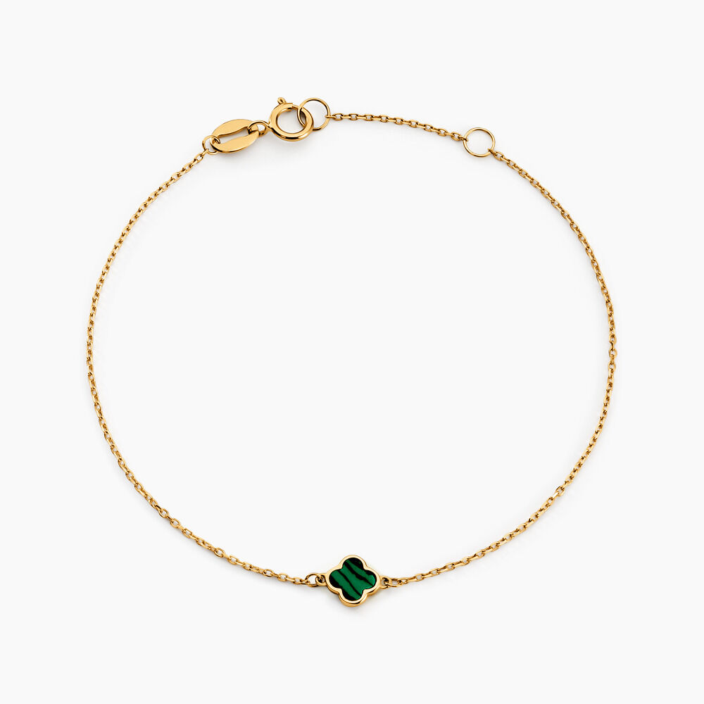 Bracelet Stellya Or Jaune Malachite - Bracelets chaînes Femme | Marc Orian
