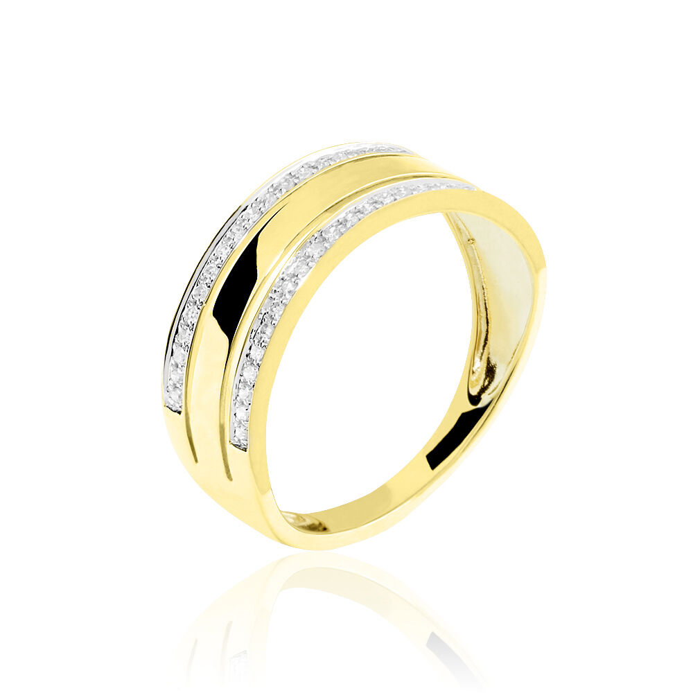 Bague Large Cote Or Jaune Diamant - B3DFJDW0GLN • Marc Orian | Bijouterie  en ligne
