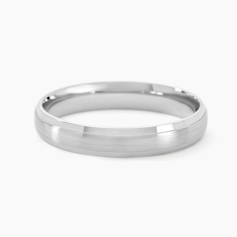 Alliance Hevan Demi Jonc Palladium Blanc - Alliances personnalisées Homme | Marc Orian