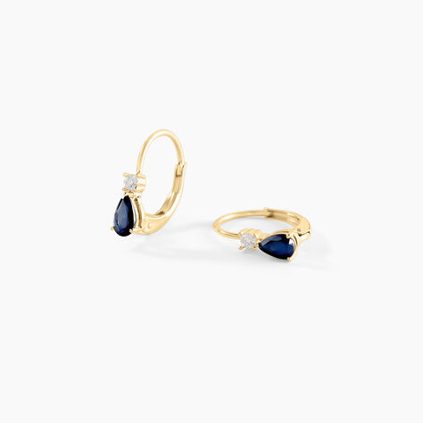 Boucles D'oreilles Pendantes Blossom Saphir - Boucles d'oreilles pierres précieuses Femme | Marc Orian