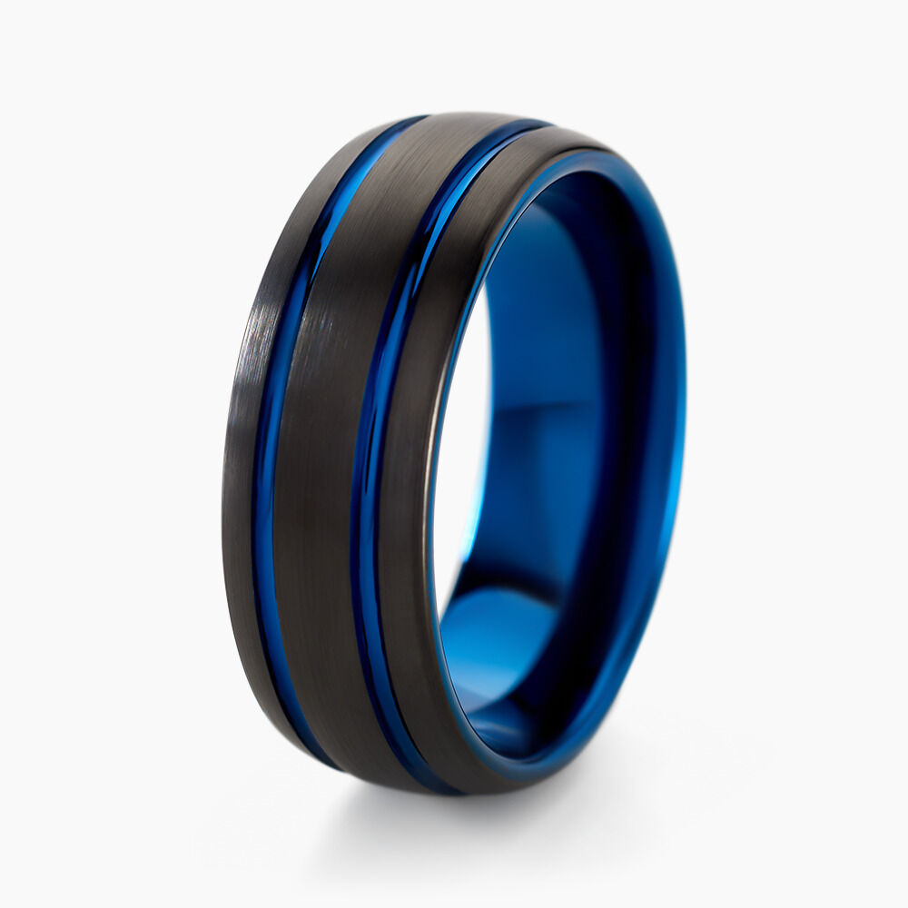 Bague Acier Bleu - Bijoux fantaisie Homme | Marc Orian