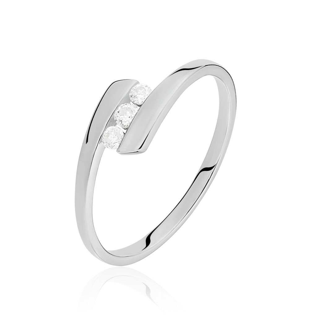 Bague Trilogie Or Blanc Diamant - Parures de mariage Femme | Marc Orian