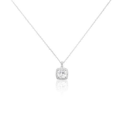 Collier Adrienne Or Blanc Oxyde De Zirconium - Colliers avec pierres Femme | Marc Orian