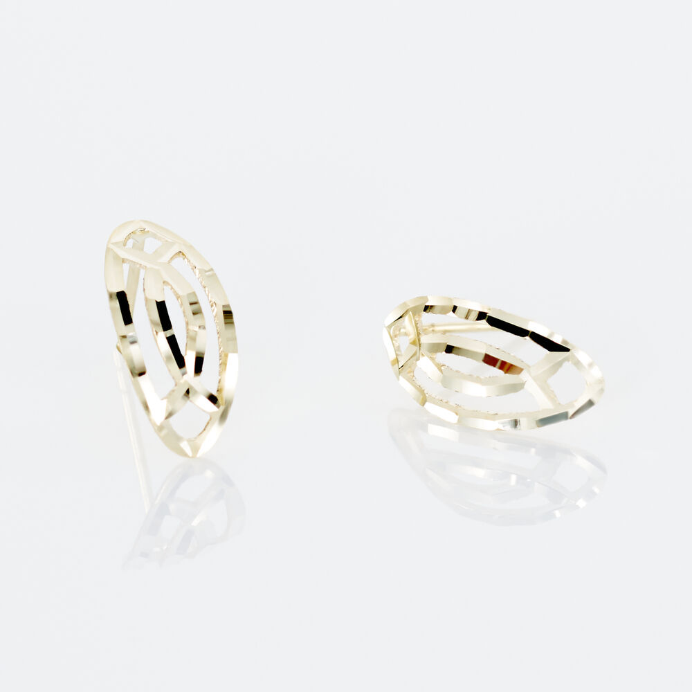 Boucles D'oreilles Puces Elodile Ovale Or Jaune - Puces Femme | Marc Orian