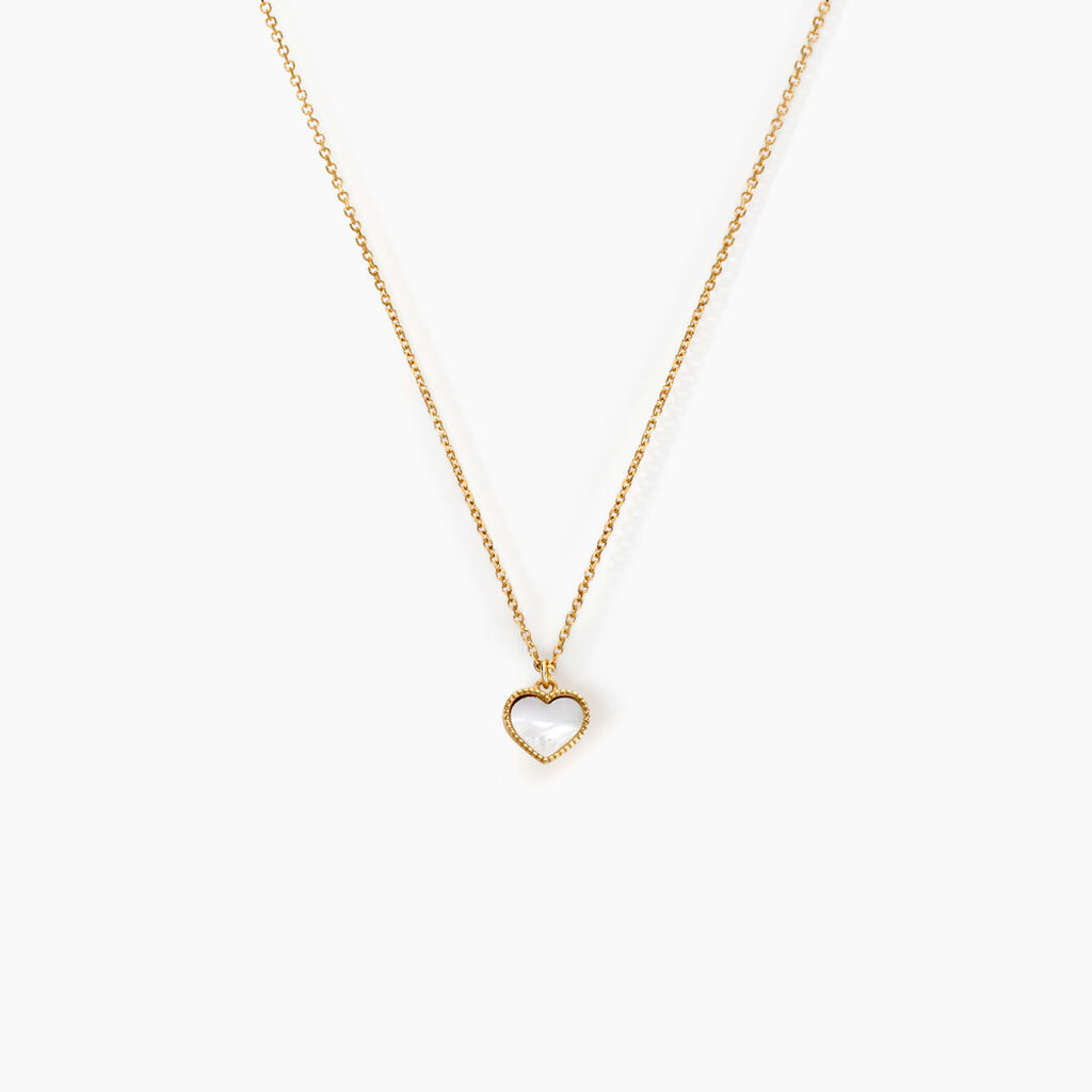 Collier L'amour Color&eacute; Or Jaune Nacre - Colliers avec pierres Femme | Marc Orian