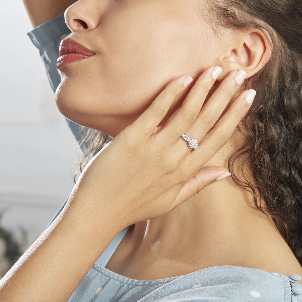 Bague Chouvia Or Blanc Diamant Synthétique - Bagues fiançailles Femme | Marc Orian