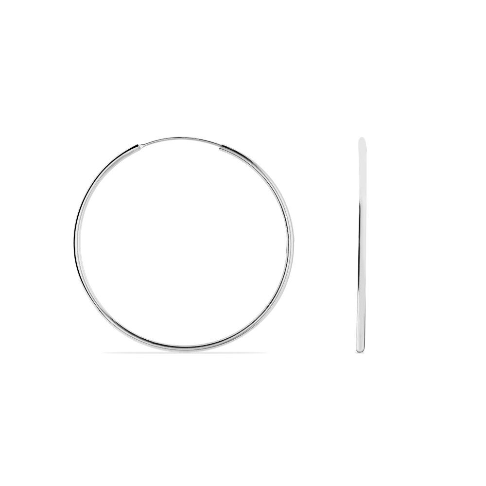 Créoles Argent Blanc Olympia - Créoles Femme | Marc Orian