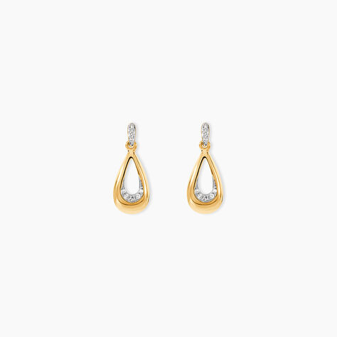 Boucles D'oreilles Puces Nirmala Or Jaune Diamant - Pendantes Femme | Marc Orian