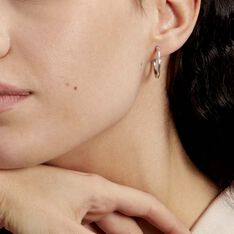 Créoles Verania Or Blanc - Boucles d'oreilles Créoles Femme | Marc Orian
