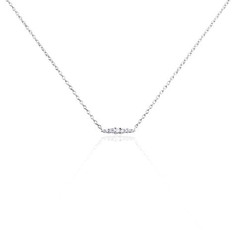 Collier Adriaan Argent Blanc Oxyde De Zirconium - Colliers avec pierres Femme | Marc Orian