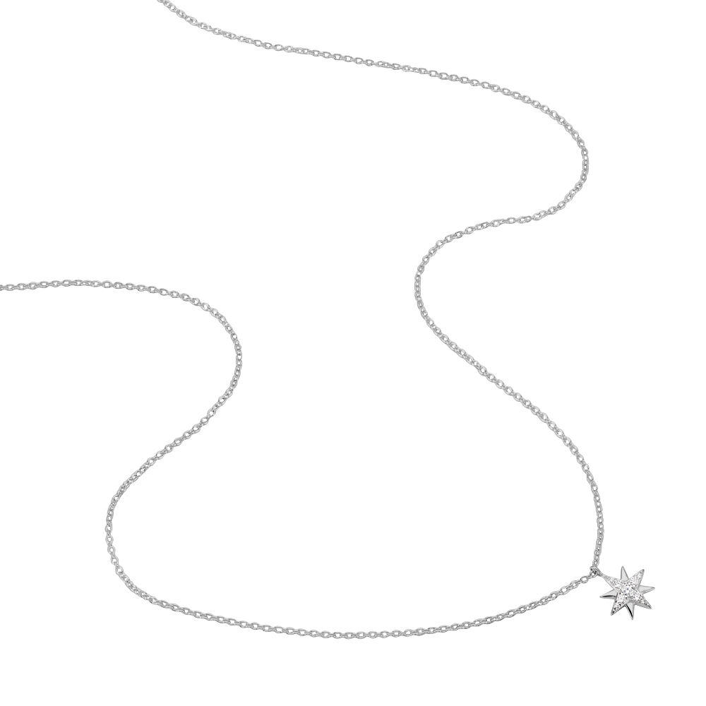 Collier Shanis Argent Blanc Oxyde De Zirconium - Colliers avec pierres Femme | Marc Orian