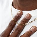 Collier Or Jaune Cameo Maille Altern&eacute;e 1/3 - Chaines Homme | Marc Orian