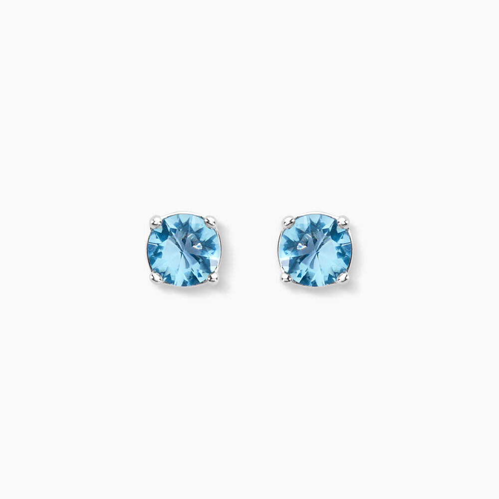 Boucles D'oreilles Puces Rio Argent Blanc Oxyde - Puces Femme | Marc Orian