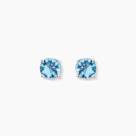 Boucles D'oreilles Puces Rio Argent Blanc Oxyde - Puces Femme | Marc Orian