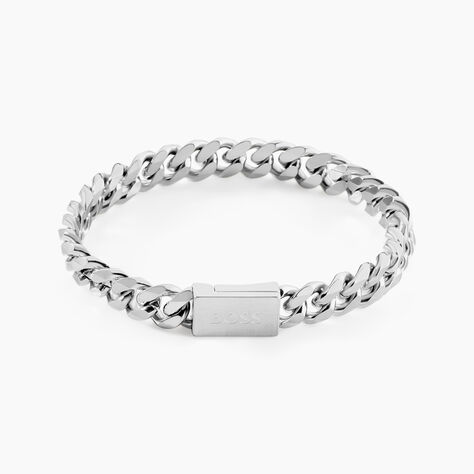 Bracelet Boss Chain Link Acier Blanc - Bracelets cha&icirc;nes Homme | Marc Orian