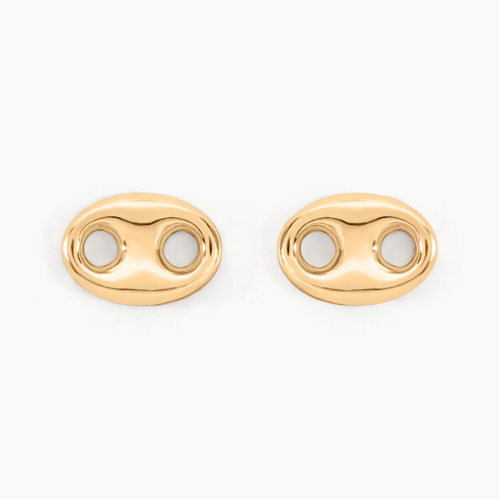 Boucles D'oreilles Puces Cara Grain De Cafe Or Jaune - Puces Femme | Marc Orian