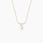 Collier Elysia Or Jaune Perle De Culture Oxyde De Zirconium - Colliers avec pierres Femme | Marc Orian