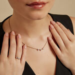 Collier Po&eacute;sie Ros&eacute;e Plaque Or Jaune Oxyde De Zirconium - Colliers avec pierres Femme | Marc Orian