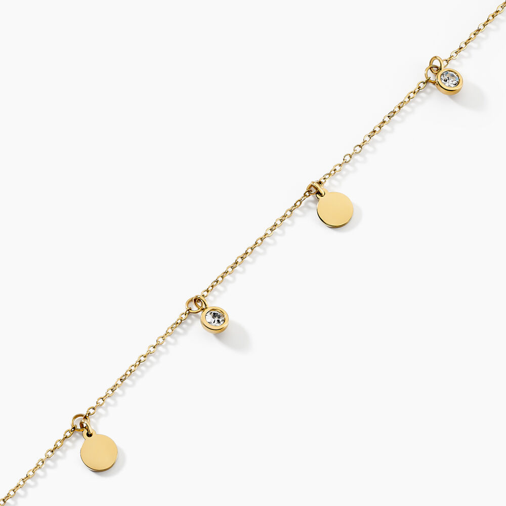 Bracelet Acier Doré Cristal - Bracelets chaînes Femme | Marc Orian