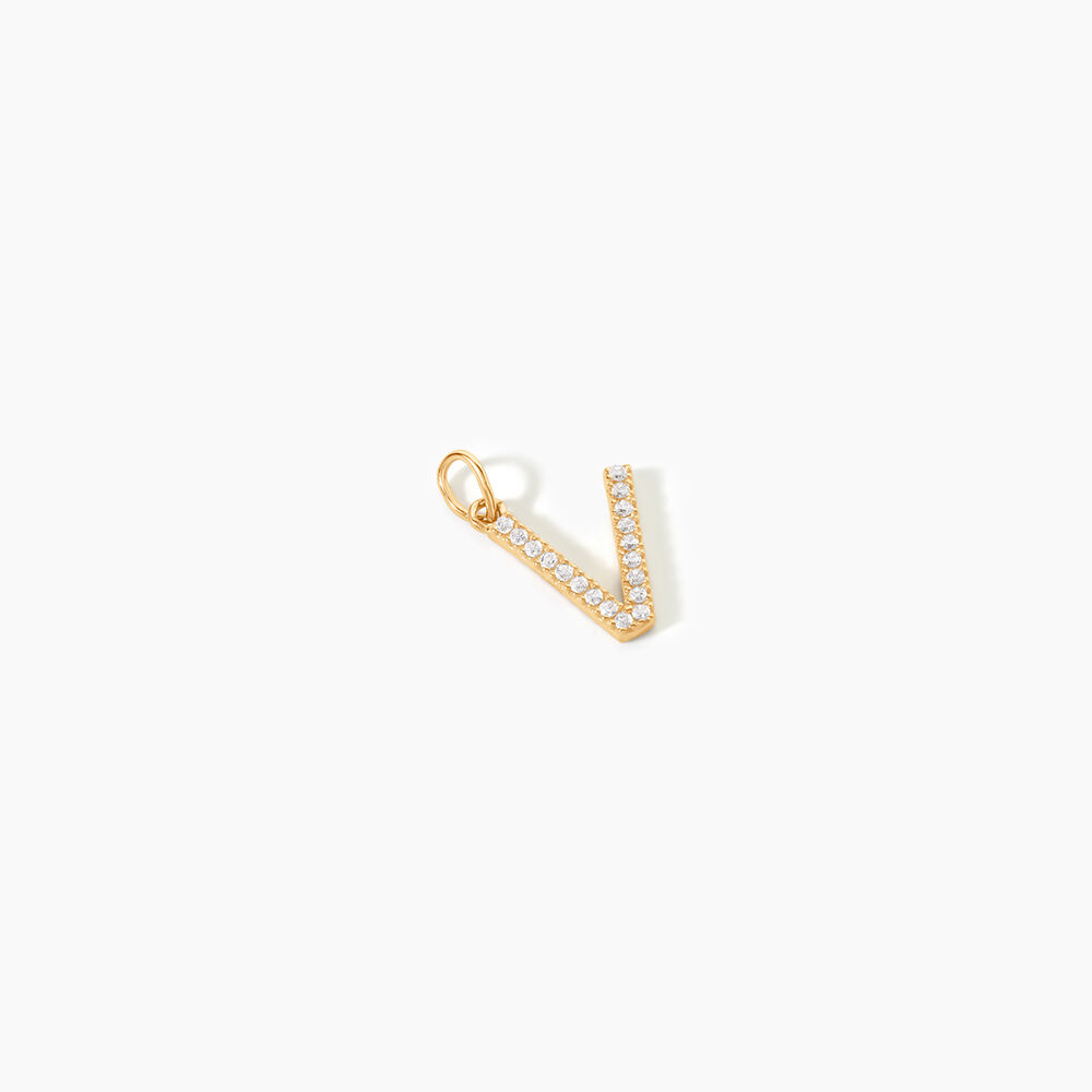 Pendentif Lettre V Or Jaune Oxyde - Pendentifs Femme | Marc Orian