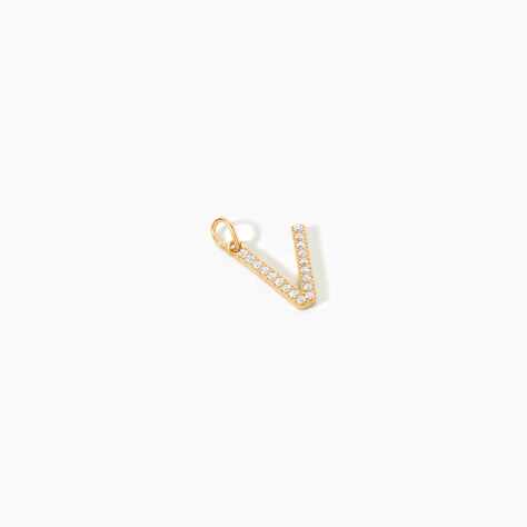 Pendentif Lettre V Or Jaune Oxyde - Pendentifs Femme | Marc Orian
