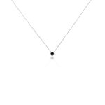 Collier Cadell Argent Blanc Oxyde De Zirconium Noir - Colliers solitaires Femme | Marc Orian