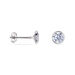 Boucles D'oreilles Pendantes Abha Argent Blanc Oxyde De Zirconium - Puces Femme | Marc Orian