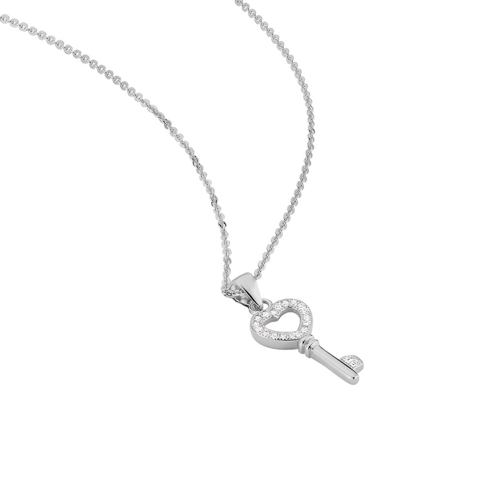 Collier Amy Argent Blanc Oxyde De Zirconium - Colliers avec pierres Femme | Marc Orian