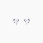 Boucles D'oreilles Puces Or Blanc Salona Oxyde De Zirconium - Puces Femme | Marc Orian