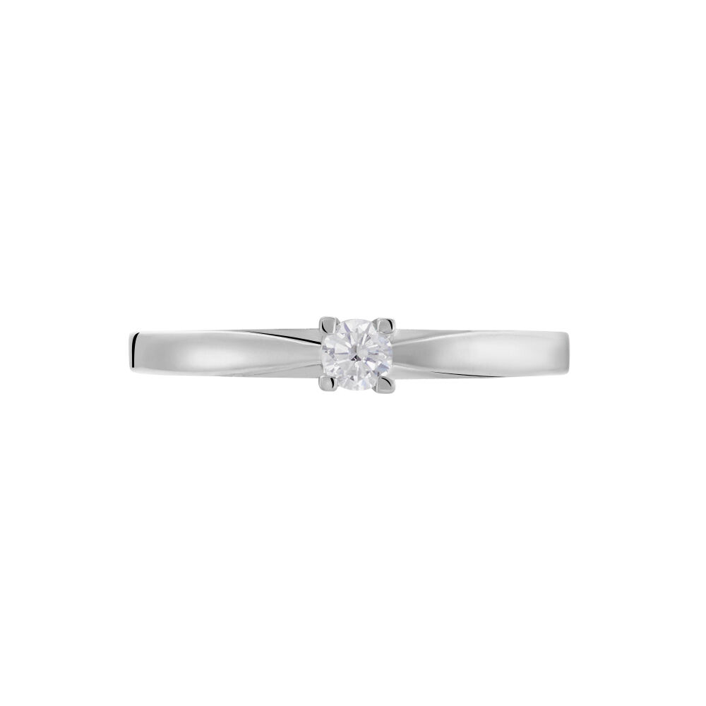 Bague Solitaire Morrigane Or Blanc Diamant - Solitaires Femme | Marc Orian