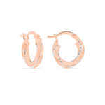 Creoles Argent Rose Diane - Cr&eacute;oles Femme | Marc Orian