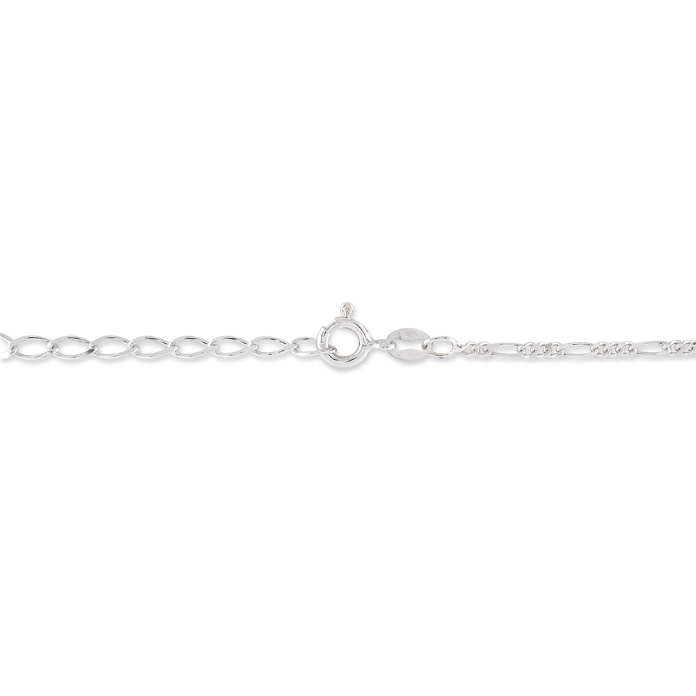 Chaîne De Cheville Cleona Maille Alternee 1/3 Argent Blanc - Chaines de cheville Femme | Marc Orian