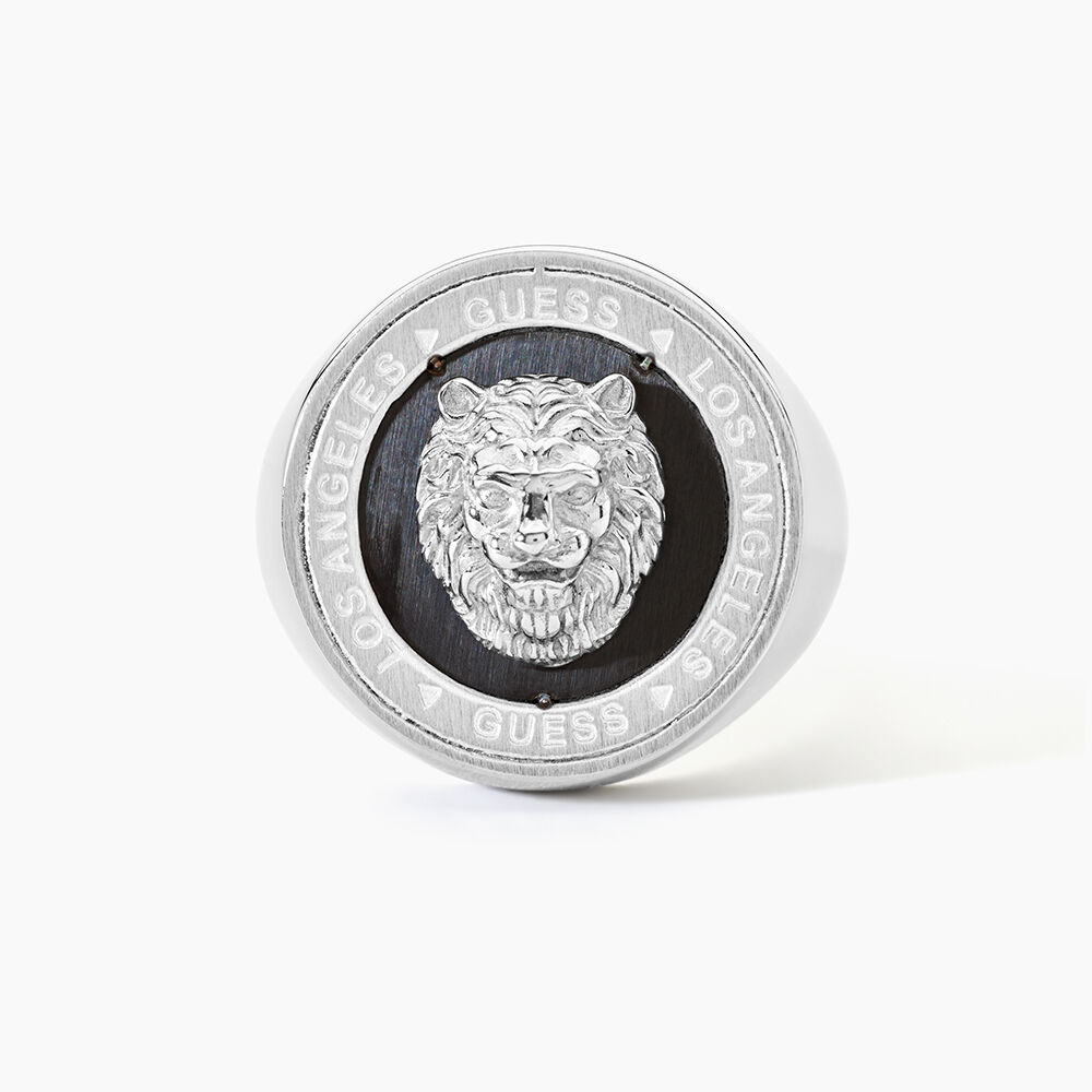 Chevali&egrave;re Guess Lion King Acier Argent&eacute; - Bijoux fantaisie Homme | Marc Orian