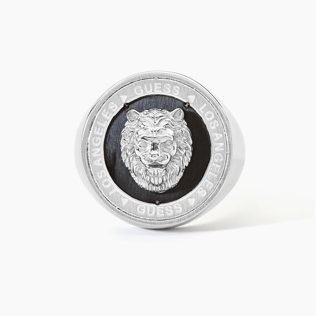 Chevali&egrave;re Guess Lion King Acier Argent&eacute; - Bijoux fantaisie Homme | Marc Orian